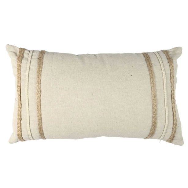 OKRASNI VZGLAVNIK HOME DECO BEŽ Z VZORCEM 50X30 CM