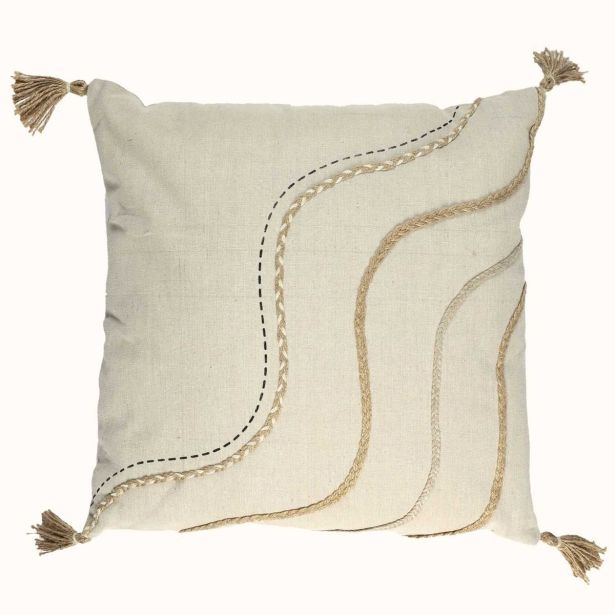 OKRASNI VZGLAVNIK HOME DECO COFKI 40X40 CM BEŽ BARVA Z VZORCEM