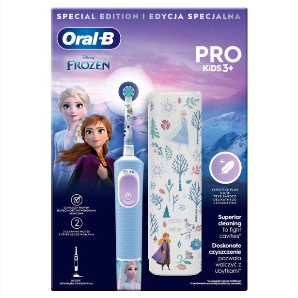 OTROŠKA ELEKTRIČNA ZOBNA ŠČETKA ORAL-B VITALITY PRO KIDS FROZEN + ETUI