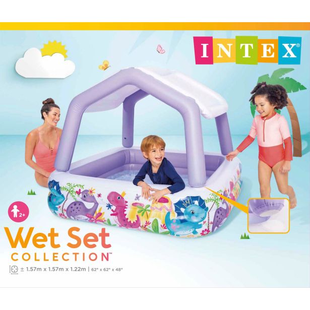 OTROŠKI BAZEN INTEX S SENCO ZA SONCE 157X157X122 CM