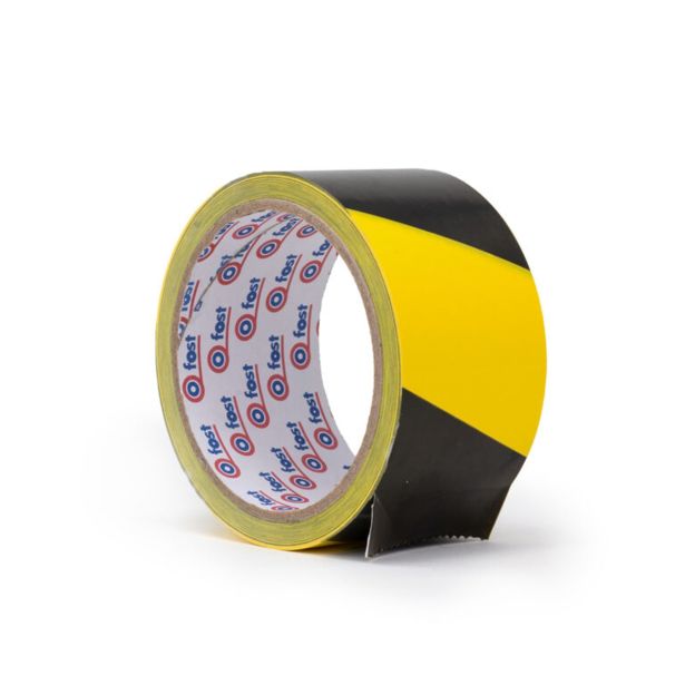 OZNAČEVALNO - OPOZORILNI TRAK FOST ČRNO - RUMEN  66M X 50MM