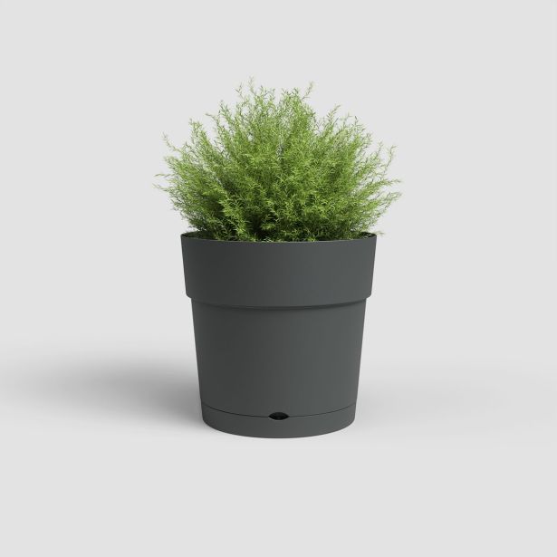 PE ZUNANJI LONEC ARTEVASI CAPRI WIDE 30CM ANTRACIT Z VODNO REZERVO
