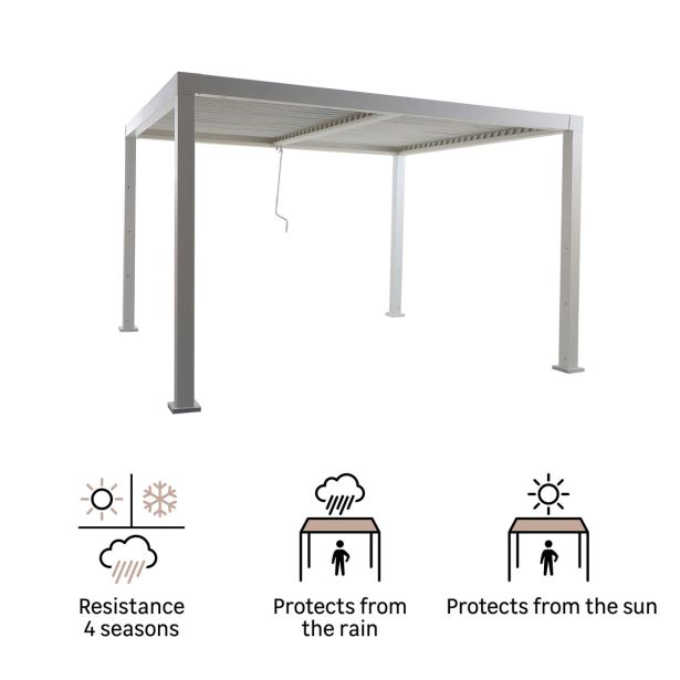 PERGOLA CLIMA BIOKLIMATSKA POLNA ALU 313X358 BELA