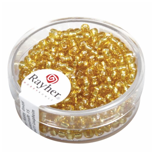 PERLE RAYHER TRANSPARENT GOLD 2.6MM 16 G