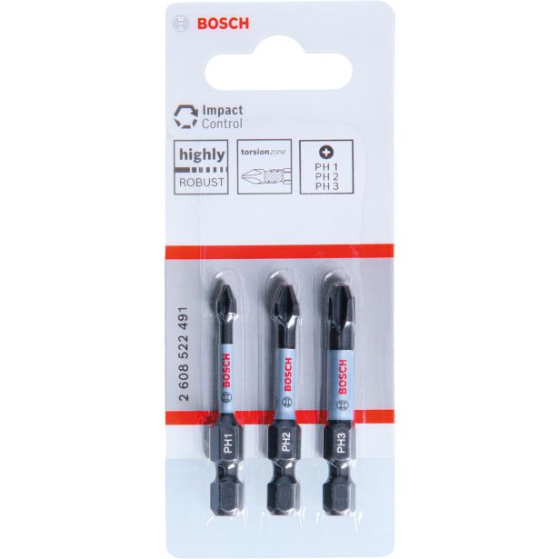 VIJAČNI NASTAVEK KRIŽNI BOSCH PH 50 MM 3 KOS IMPACT CONTROL