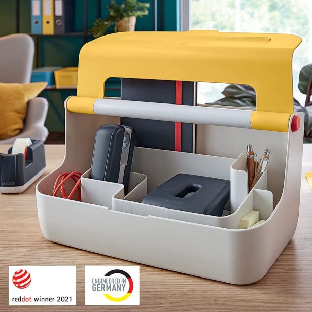 PISARNIŠKI PRIPOMOČKI LEITZ COSY-WOW COSY ORGANIZATOR S POKROVOM RUMEN