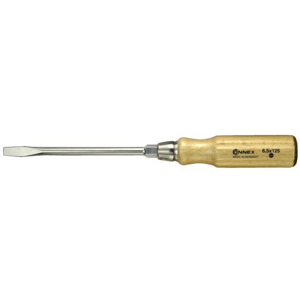 PLOŠČATI IZVIJAČ CONMETALL 6.5 X125 MM LESENI ROČAJ