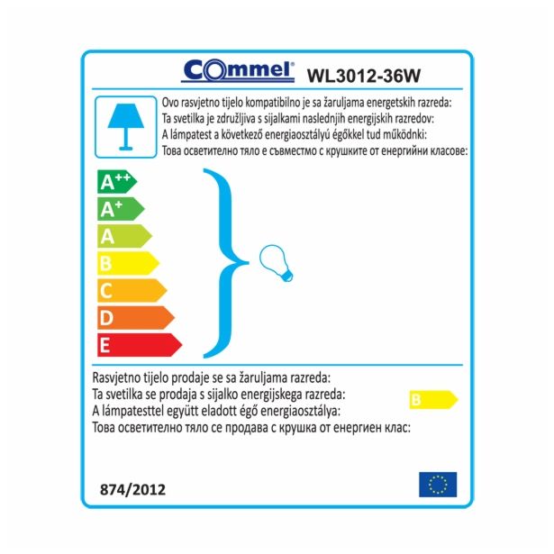 PODELEM. STENSKA SVETILKA COMMEL WL3012-36W