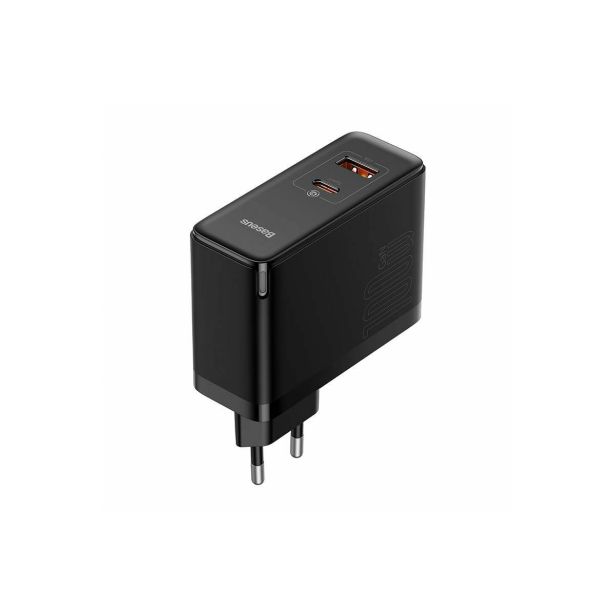 POLNILNIK ZA GSM BASEUS POLNILEC GAN5 PRO 100W BASEUS USB+USB-C ČRN