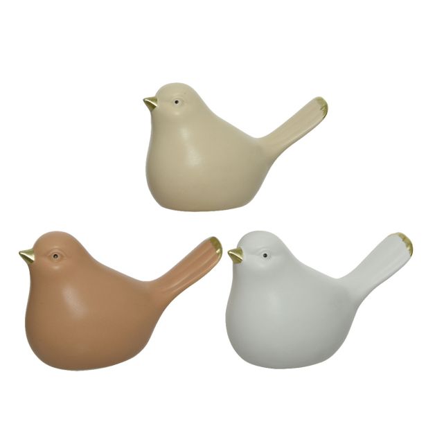 POMLADNA DEKORACIJA DECORIS PTICA PORCELANASTA, SORT.