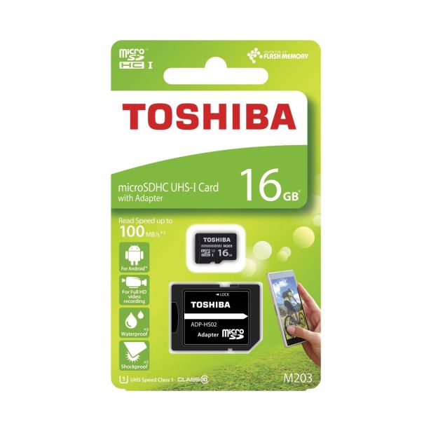 POMNILNIŠKA KARTICA TOSHIBA MICRO SD 16GB UHC ADAPTER