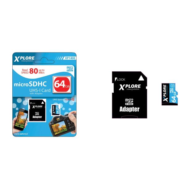 POMNILNIŠKA KARTICA XPLORE XP1400 64GB SDHC