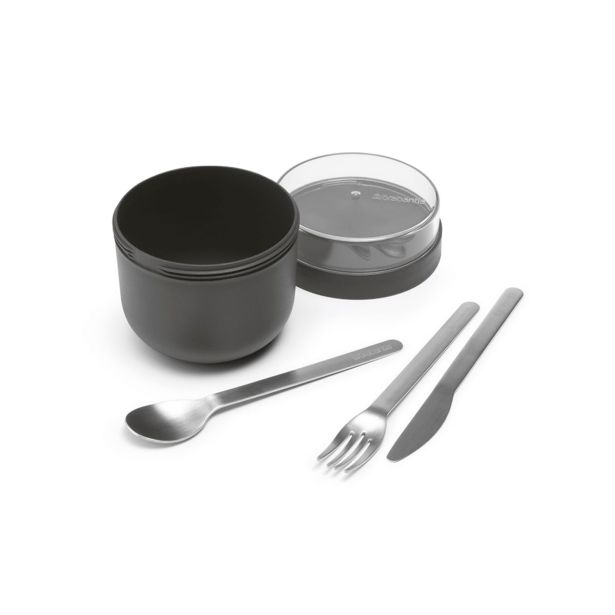 POSODA ZA SHRANJEVANJE BRABANTIA MAKE&TAKE ZA ZAJTRK TEMNO SIVA 0.5L