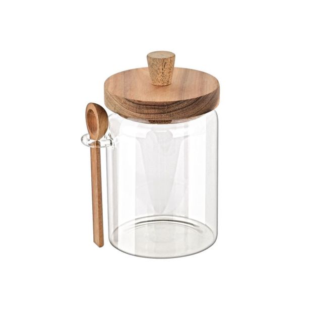 POSODA ZA SHRANJEVANJE ESTIA STEKLENA Z ŽLICO 850 ML ALLURE 01-17460