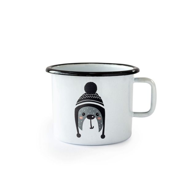 POSODA ZA TOPLE NAPITKE CUCKOO CUPS EMAJLIRAN LONČEK 8 CM 0.37 LIT MEDVEDEK