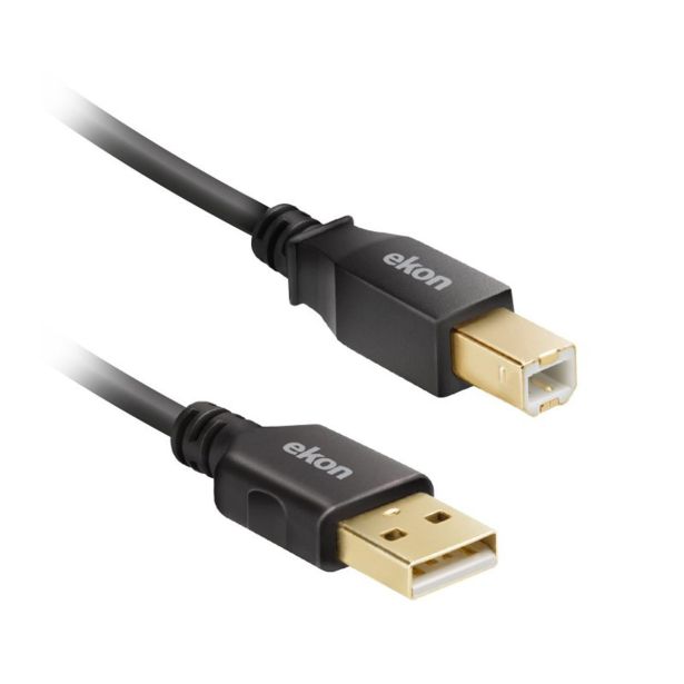 POVEZOVALNI KABEL EKON USB-A TO USB-B 5M ZLAT ECITUSB50ABMMG