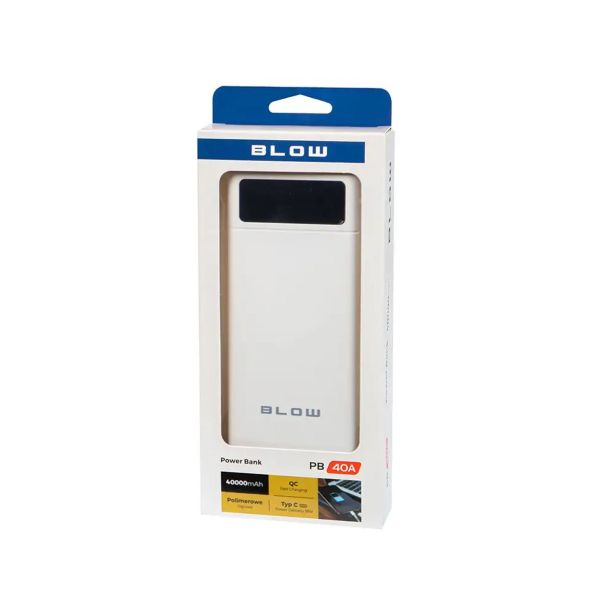 POWER BANK BLOW PB40A, 40.000MAH, POLYMER BATERIJA BEL