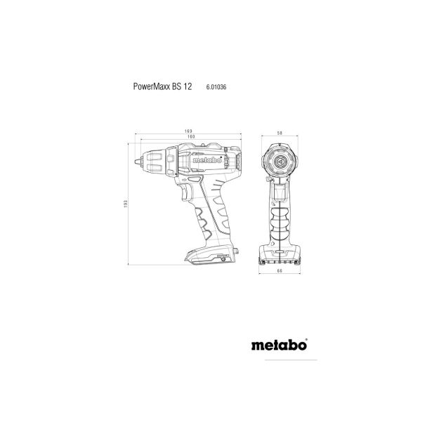 AKUMULATORSKI VRTALNIK METABO POWERMAXX BS 12