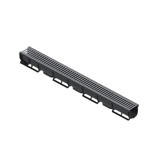 PP KANALETA 2PR-EASY1 AZ Z VROČECINKANO REŠETKO SV.D.70X70MM,L=1M, A15KN