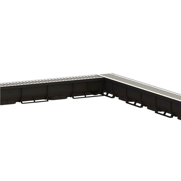 PP KANALETA 2PR-EASY1 AZ Z VROČECINKANO REŠETKO SV.D.70X70MM,L=1M, A15KN