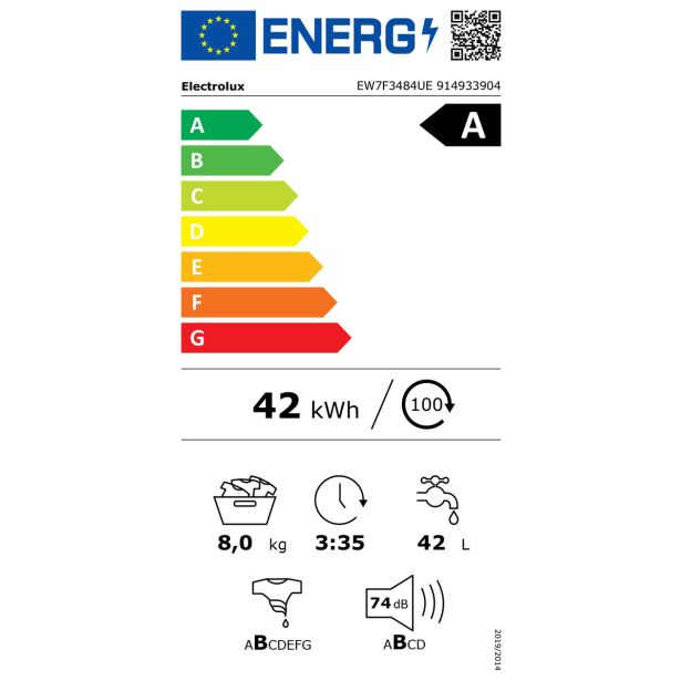 PRALNI STROJ ELECTROLUX EW7F3484UE
