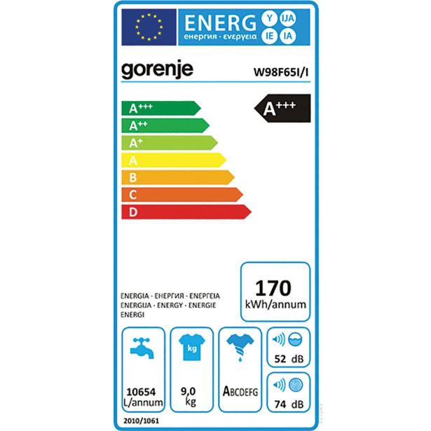 PRALNI STROJ GORENJE W 98 F65 I/I