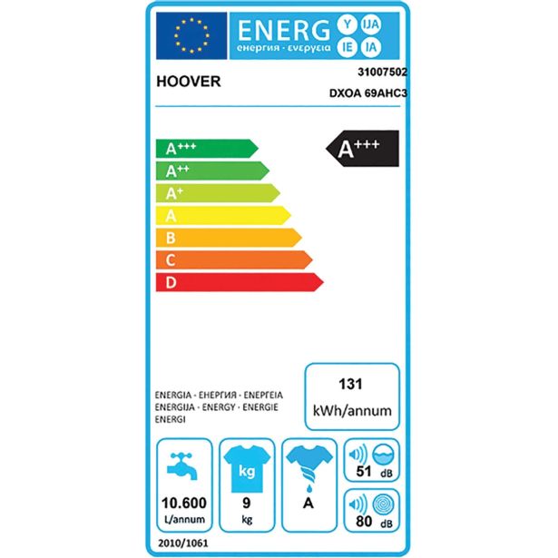 PRALNI STROJ HOOVER DXOA 69 AHC3