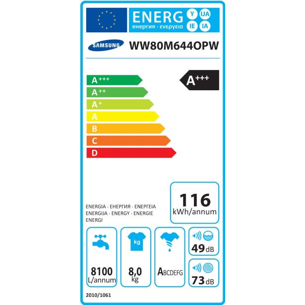 PRALNI STROJ SAMSUNG WW80M644OPW/LE