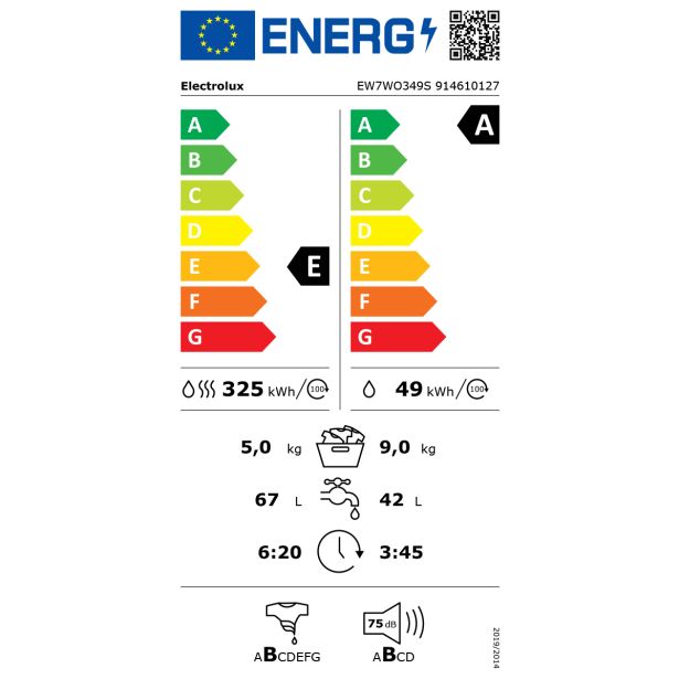 PRALNO-SUŠILNI STROJ ELECTROLUX EW7WO349S