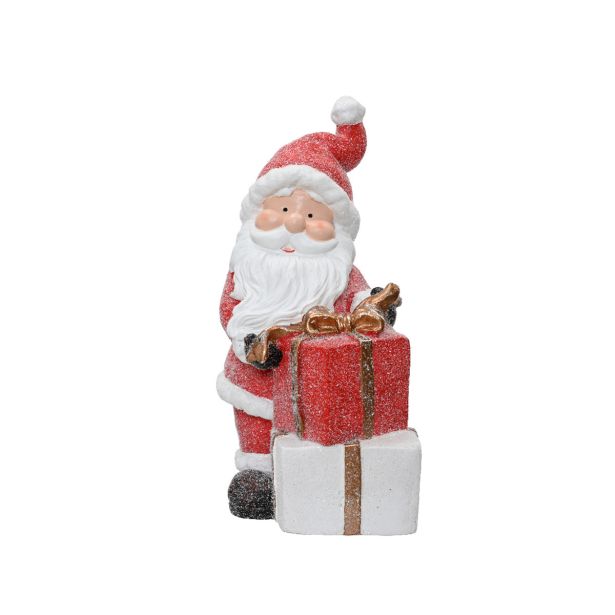 PRAZNIČNA FIGURA DECORIS BOŽIČEK Z DARILI, 44.50 CM, RDEČ/BEL
