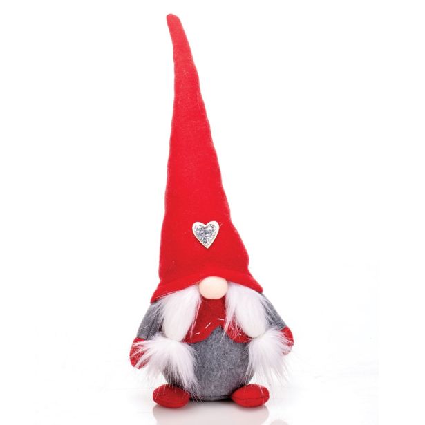 PRAZNIČNA FIGURA GLOSSTYLE PALČEK 33 CM RDEČ SORT