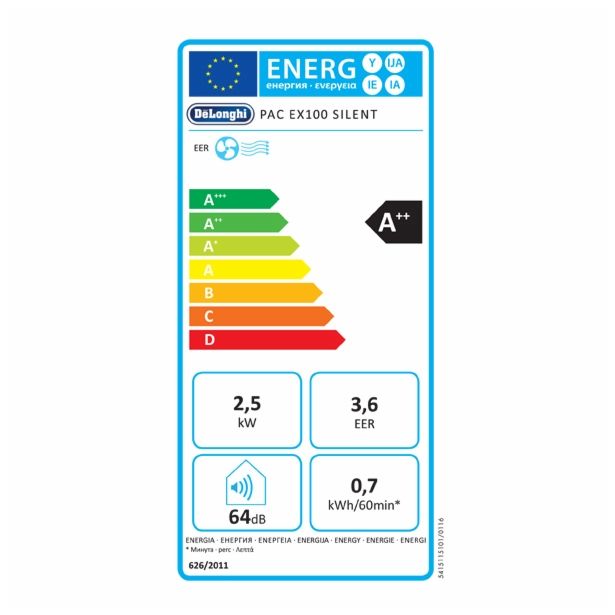 PRENOSNA KLIMA NAPRAVA DELONGHI PAC EX 100 SILENT