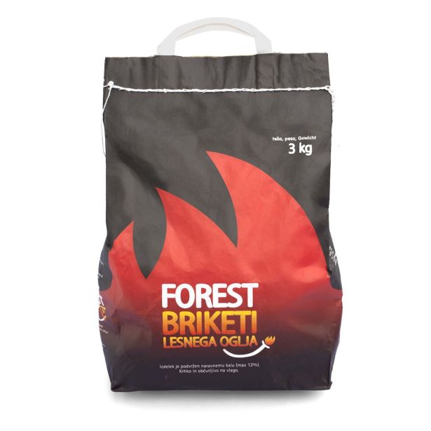 PRIPOMOČEK ZA PRIŽIGANJE FOREST LESNI BRIKETI ZA ŽAR 3 KG