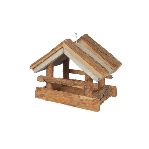VRTNARSKI PRIPOMOČEK PTIČJA HIŠICA BEIGE LES 19X24X22 CM