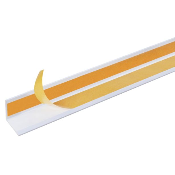 KOTNI PROFIL ALBERTS PVC 15X15X1X2600 MM BEL, SAMOLEPILEN