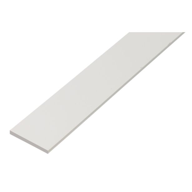 PLOSKA PALICA ALBERTS PVC, 20X2X1000 MM BELA