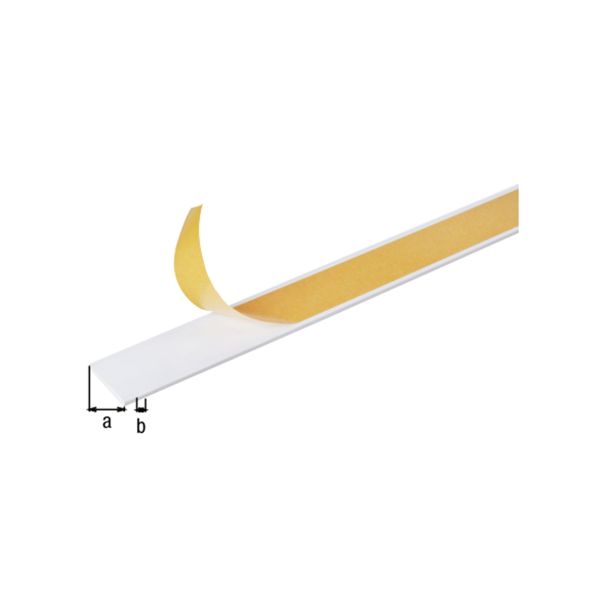PLOSKA PALICA ALBERTS PVC, 20X2X2600 MM BELA, SAMOLEPILNA