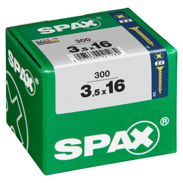 UNIVERZALNI VIJAK SPAX PZ 3.5X16 YELLOX A2G V ZAVITKU 300KOS