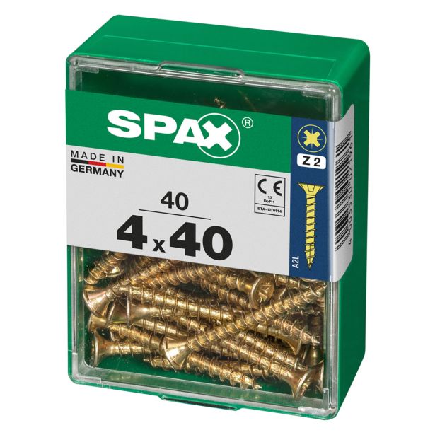 UNIVERZALNI VIJAK SPAX PZ 4X40 YELLOX A2G V ZAVITKU 40KOS