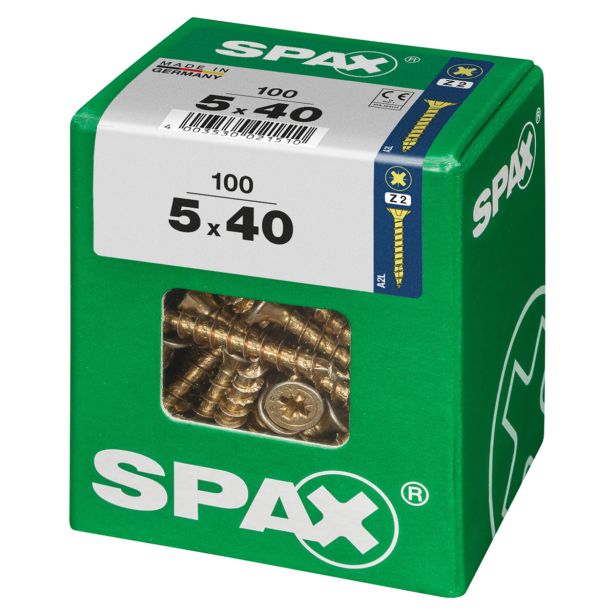 UNIVERZALNI VIJAK SPAX PZ 5X40 YELLOX A2G V ZAVITKU 100KOS