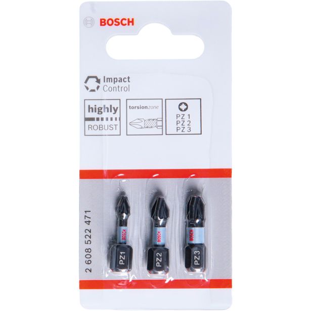 VIJAČNI NASTAVEK KRIŽNI BOSCH PZ 25 MM 3 KOS IMPACT CONTROL