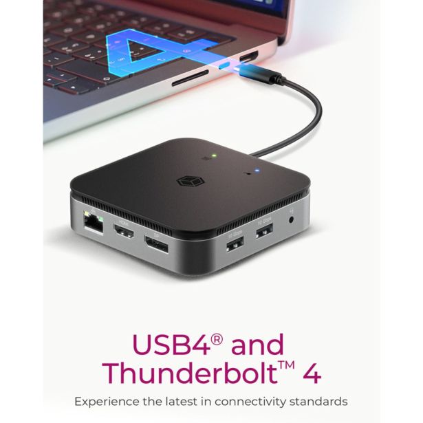 RAČUNALNIŠKI DODATEK ICY BOX USB 4.0 DOCK ZA 2 MONITORJA