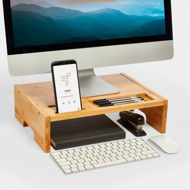 RAČUNALNIŠKI DODATEK VONHAUS PODSTAVEK ZA MONITOR LESEN