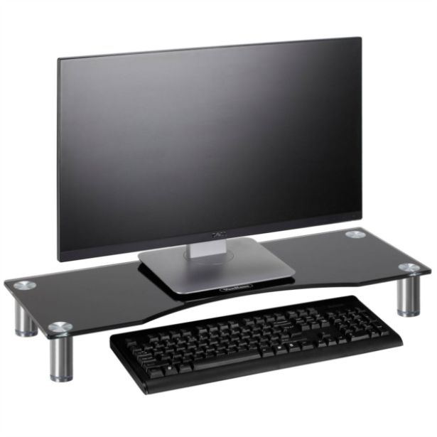 RAČUNALNIŠKI DODATEK VONHAUS STEKLEN PODSTAVEK ZA MONITOR L ČRN