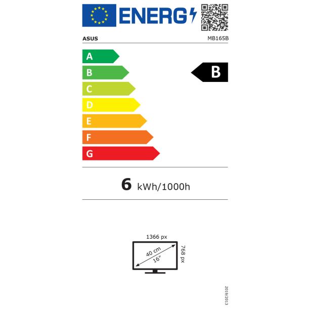 RAČUNALNIŠKI MONITOR ASUS D MB165B TN WXGA ZENSCREE 15.6" LED LC
