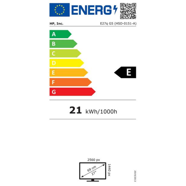 RAČUNALNIŠKI MONITOR HP E27Q G5 68.5 CM QHD IPS 16:9
