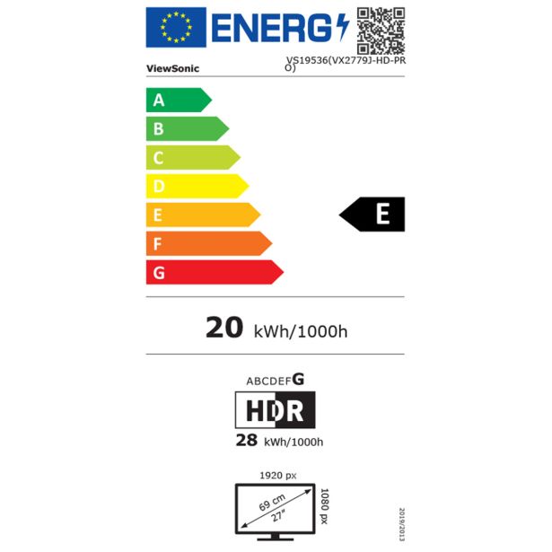RAČUNALNIŠKI MONITOR VIEWSONIC 27" LED LCD VX2779J -HD-PRO IPS FHD 180HZ G