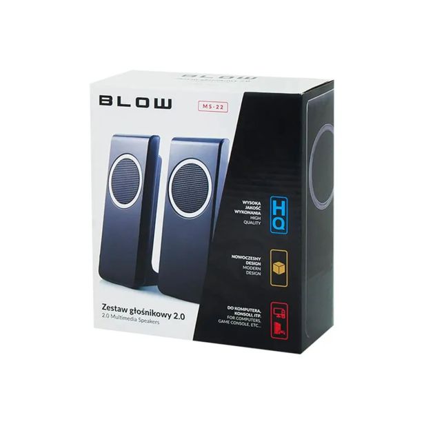 RAČUNALNIŠKI ZVOČNIKI BLOW MS-22, 2.0 STEREO USB ČRNI