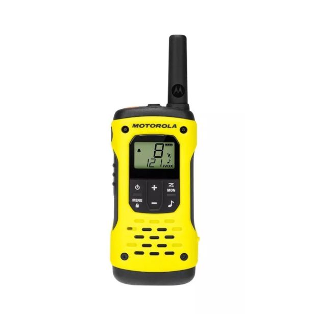 RADIJSKA POSTAJA MOTOROLA T92 H20 WALKIE TALKIE RUMENO-ČRN