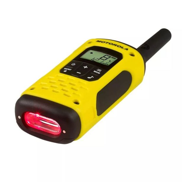 RADIJSKA POSTAJA MOTOROLA T92 H20 WALKIE TALKIE RUMENO-ČRN